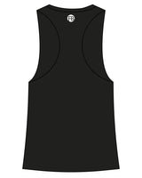 The Womens Racerback Tank - Black - Fitbody - Center Chest Stacked & Back Center - White