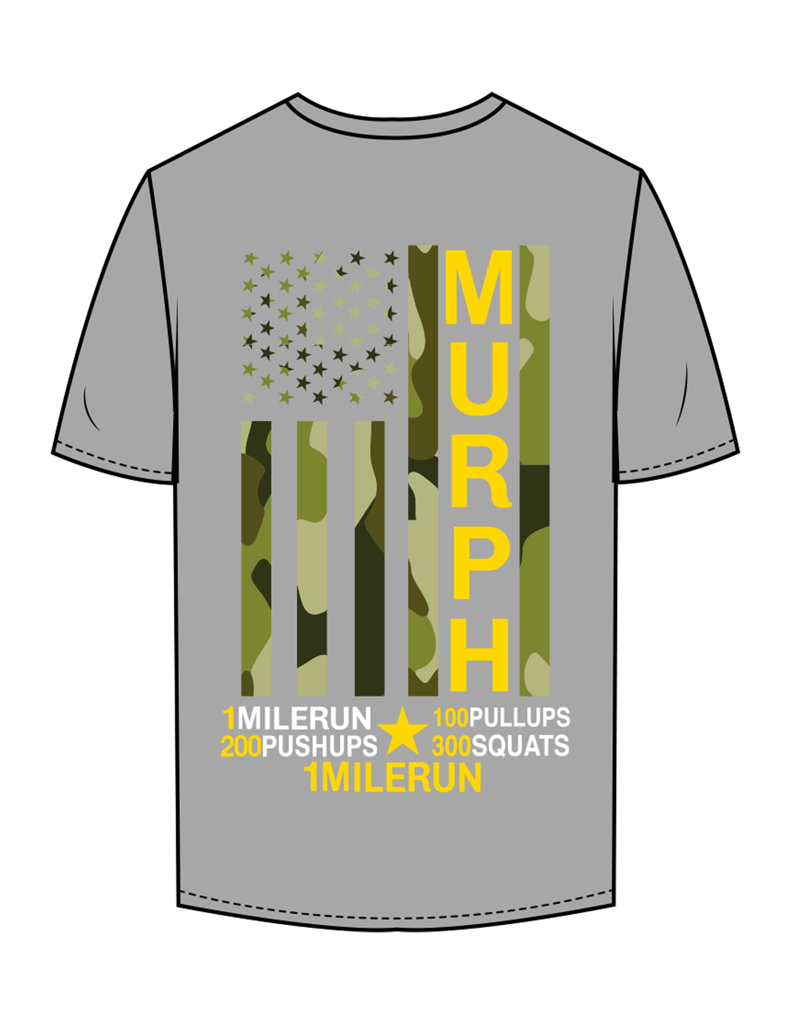 The Mens Tee - Heather - Crossfit Trifecta -  Center Chest & Full Back - Printed - Full Color