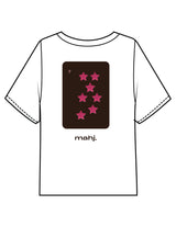 The Midweight Crop Tee - White - Barnes. The Label - Center Chest & Back Stars - Printed - Full Color