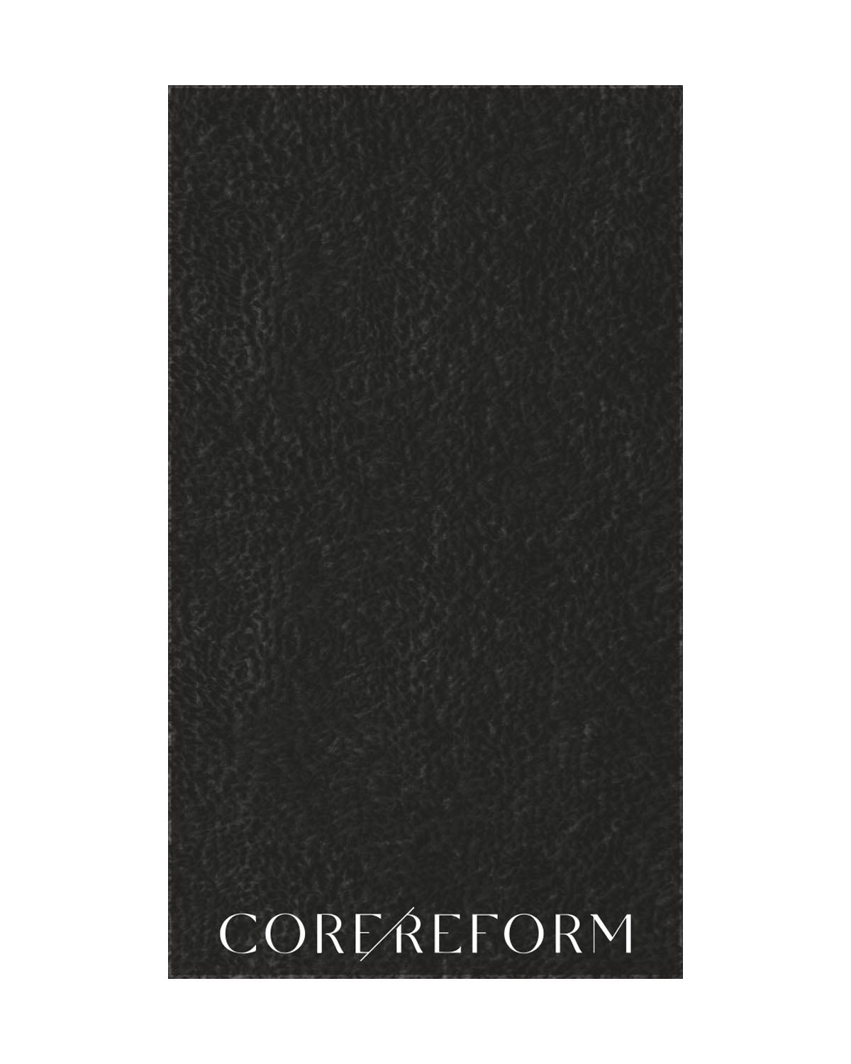 The Gym Towel - Black - CORE REFORM - Bottom "CORE REFORM " Logo - Embroidered - White