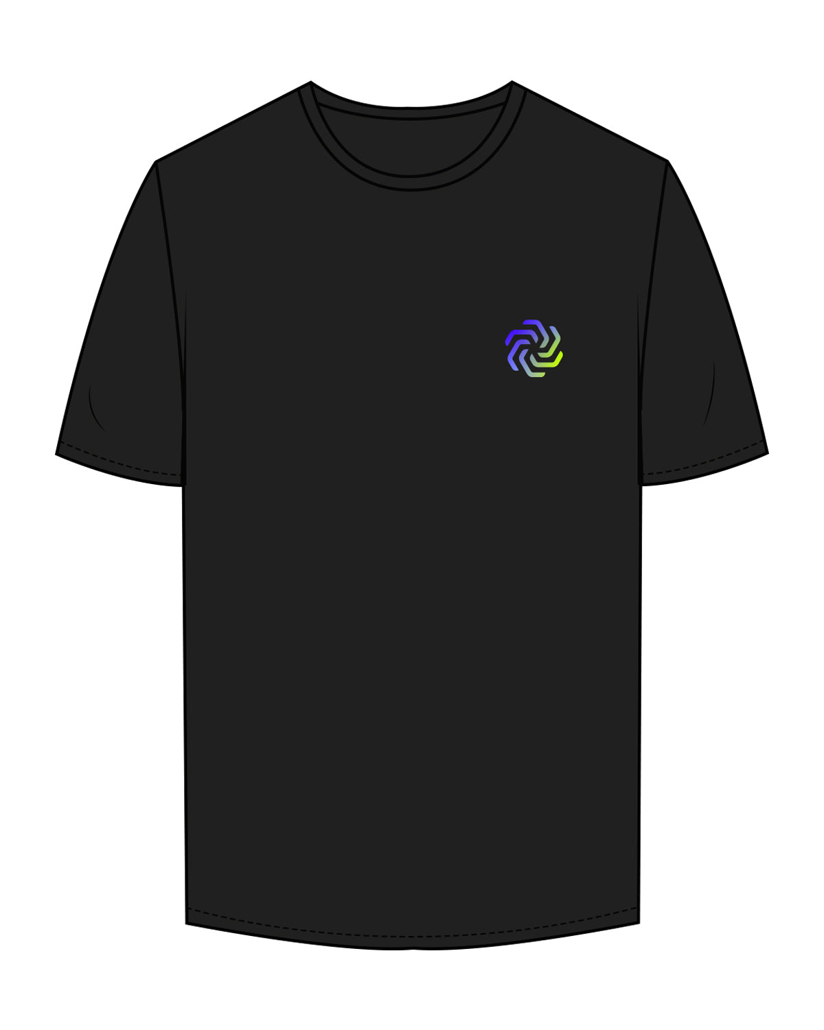 The Mens Tee - Black - The Body Refinery - Left Chest Round - Full Color