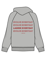 The Womens Zip Hoodie - Heather - Lagree Red - Left Chest & Back Stacked - Printed - Red