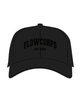 The Dad Hat - Black - Flowcorps - Front "Arch" - Embroidered Tone on Tone