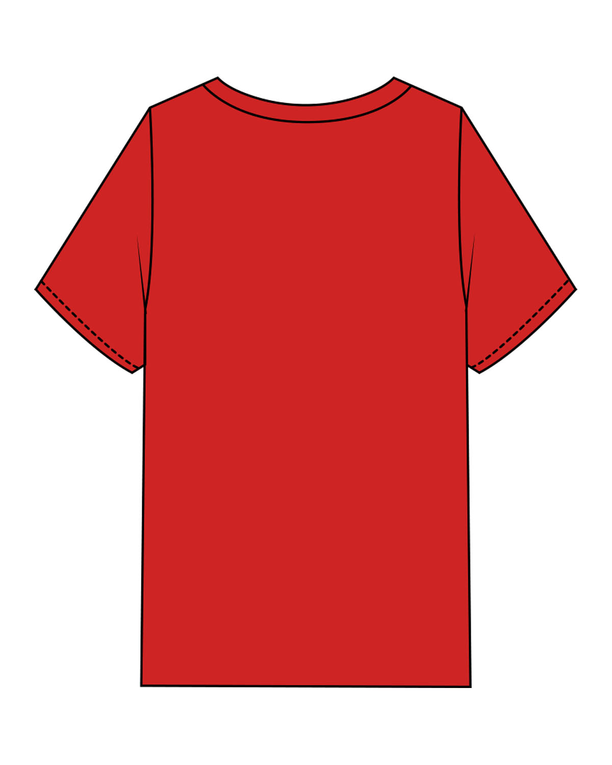 The Mens Heavyweight Tee - Red - Odyssey Performance - Center Chest Stacked - Printed - White