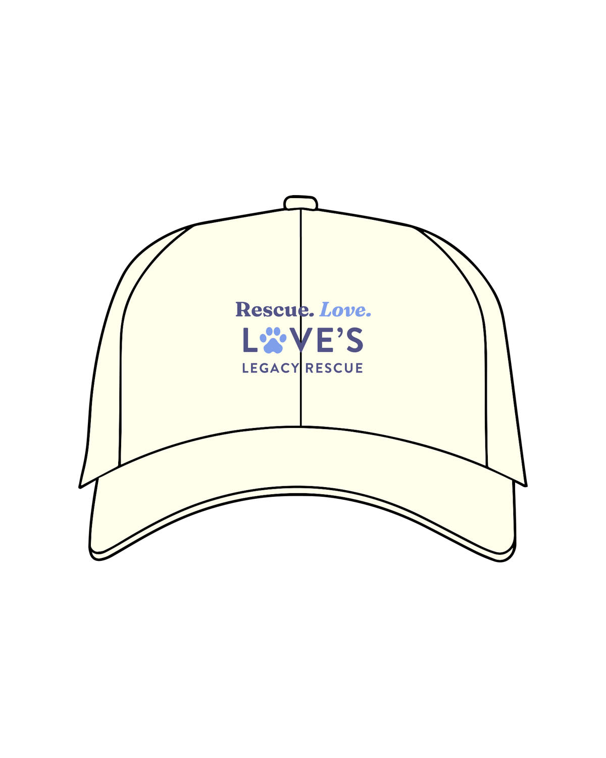 The Dad Hat - Light Yellow - LLR- Center Crown - Embroidered - Full Color