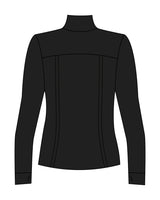 The Womens Zip Jacket - Black - IR Fit - Left Chest - Printed - White
