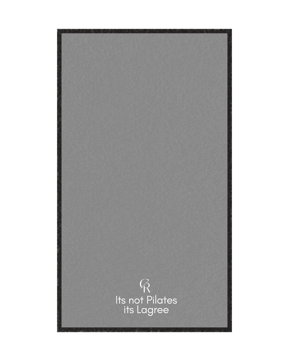 The Gym Towel - Grey - CORE REFORM - Bottom Center "not Pilates" Logo - Embroidered - White