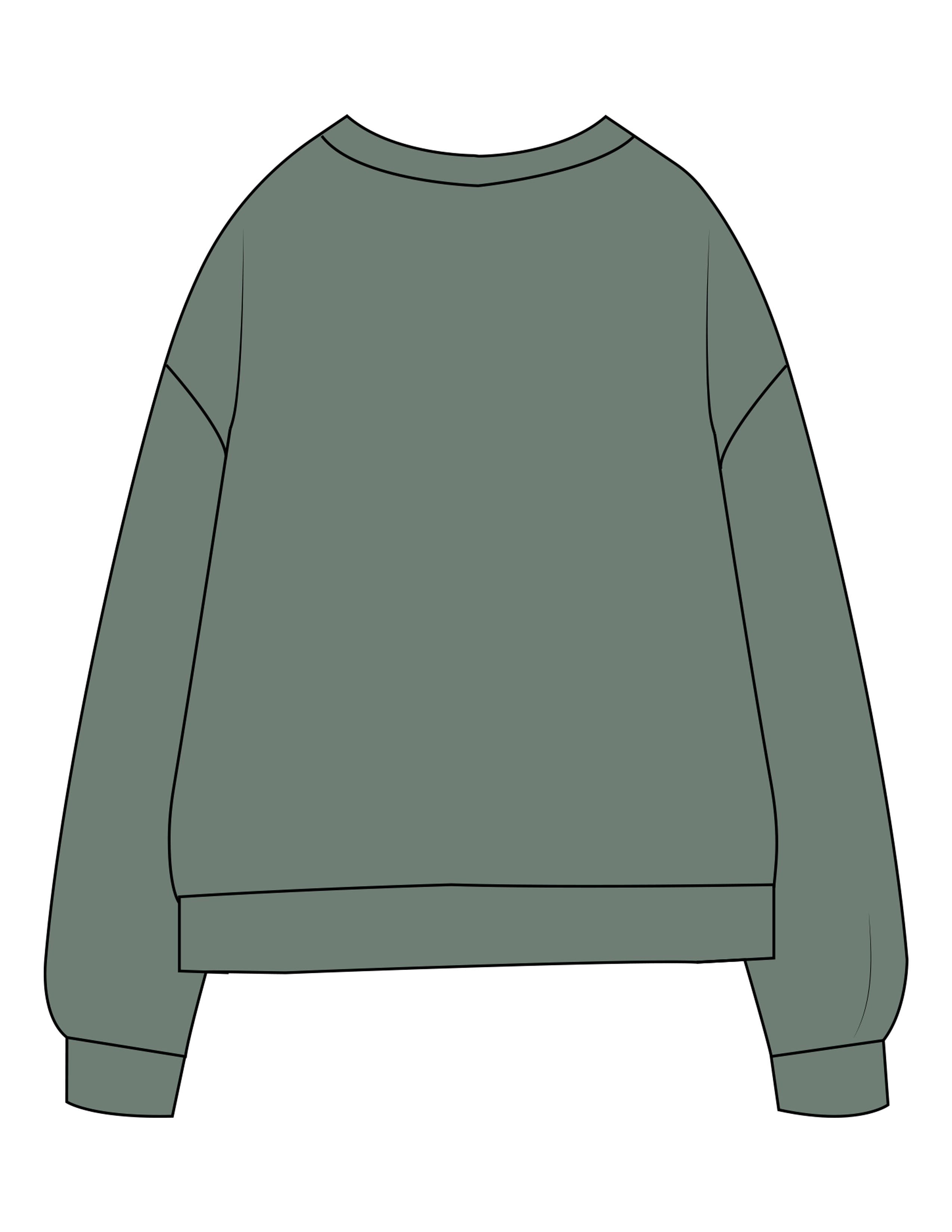 The Midweight Unisex Crewneck - Washed Alpine - Mantra -  Left Chest Stacked - Printed - White
