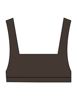 The Box Cut Bra - Cafe - Peach F.L - Center Back - Printed - Tone on Tone