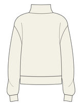 The Womens 1/4 Zip - Off White - Skulpt Lagree - Left Chest - Printed - Black