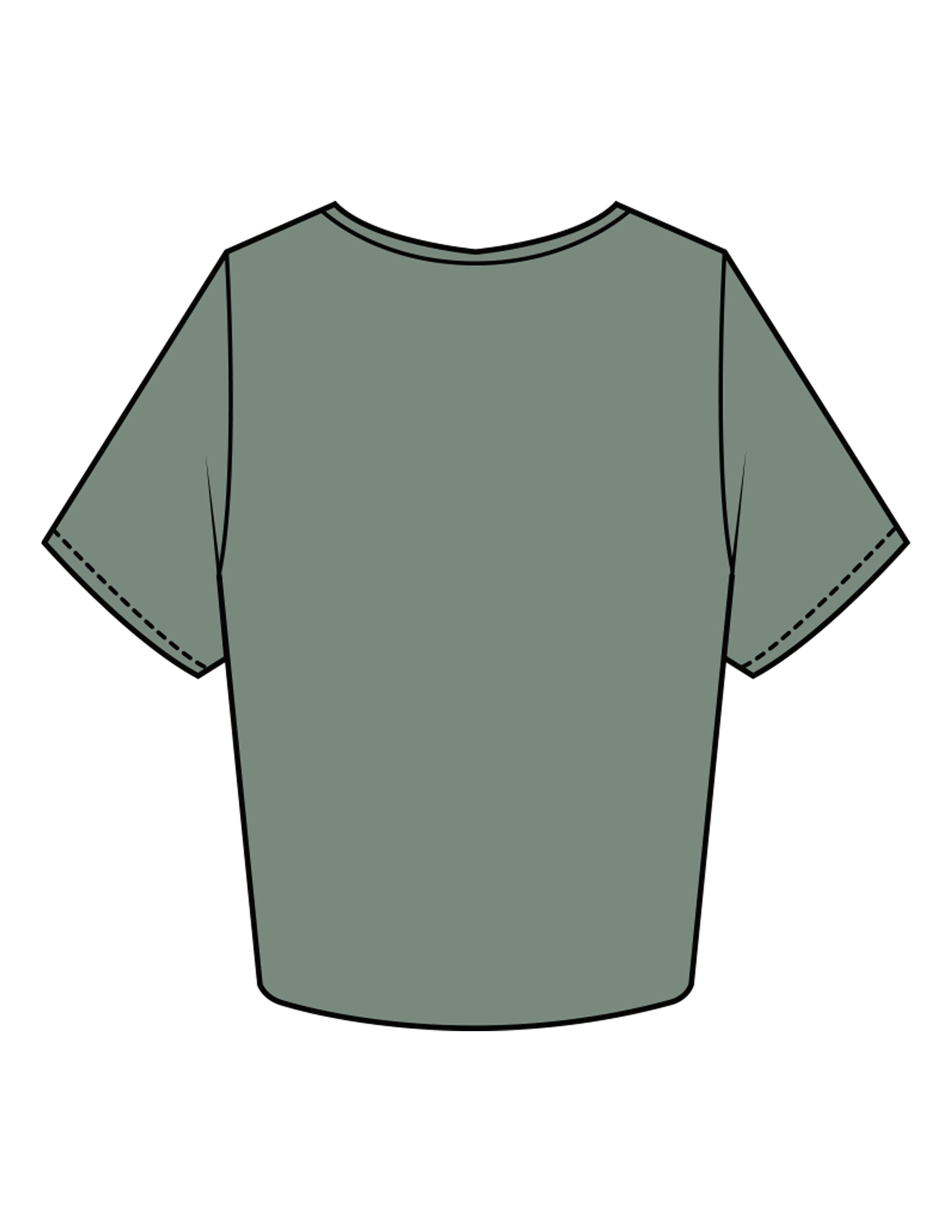 The Crop Tee - Sage - Fase Lagree - Left Chest & Left Sleeve - Printed - Ecru