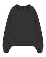 The Mens Crewneck - Washed Black - Pulse 712 - Full Back - Printed - Full Color