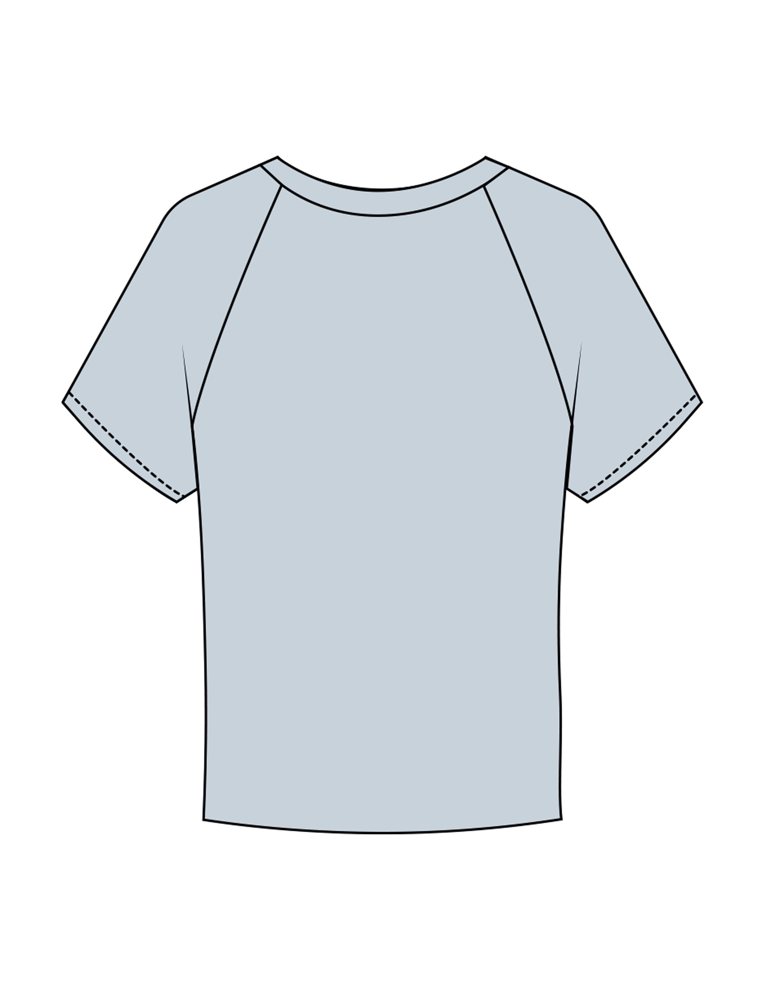 The Micro Rib Baby Tee - Baby Blue - Mantra - Left Chest - Printed - Black