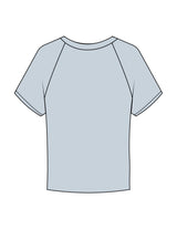 The Micro Rib Baby Tee - Baby Blue - Mantra - Left Chest - Printed - Black