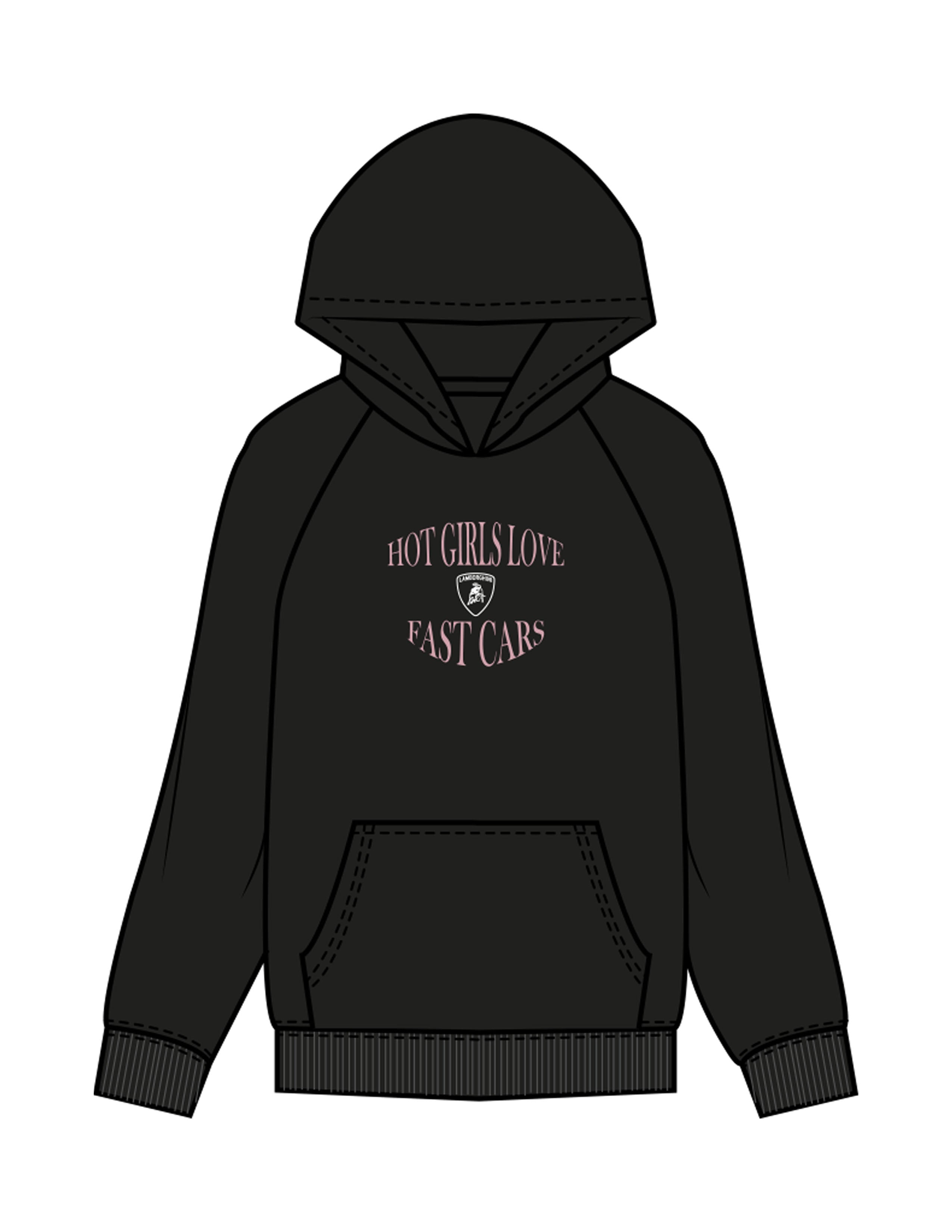 The Womens Hoodie - Black - Platinum Pilates - Center Chest Stacked & Full Back - Printed - Full Color