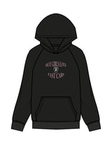 The Womens Hoodie - Black - Platinum Pilates - Center Chest Stacked & Full Back - Printed - Full Color