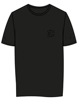 The Womens Tee - Black - Evolve Collective - Left Chest & Back Stack Wavy - Printed - Tone on Tone