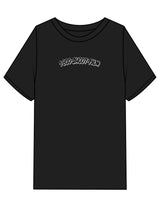 The Mens Heavyweight Tee - Black - 1800-SF - Center Chest - Printed - White