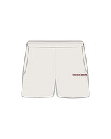 The Womens Sweat Shorts - Bone - The Hot Room - Right Leg - Printed - Maroon