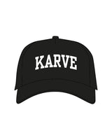 The Canvas Cap - Black - Karve - Center Crown Arched - Printed - White