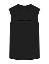 The Mens Tank - Black - Haus of Fitness - Center Chest & Back Round - Printed - Full Color