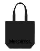 The Promo Tote Bag - Black - BlueCarrot - Front Bottom - Printed - Tone on Tone