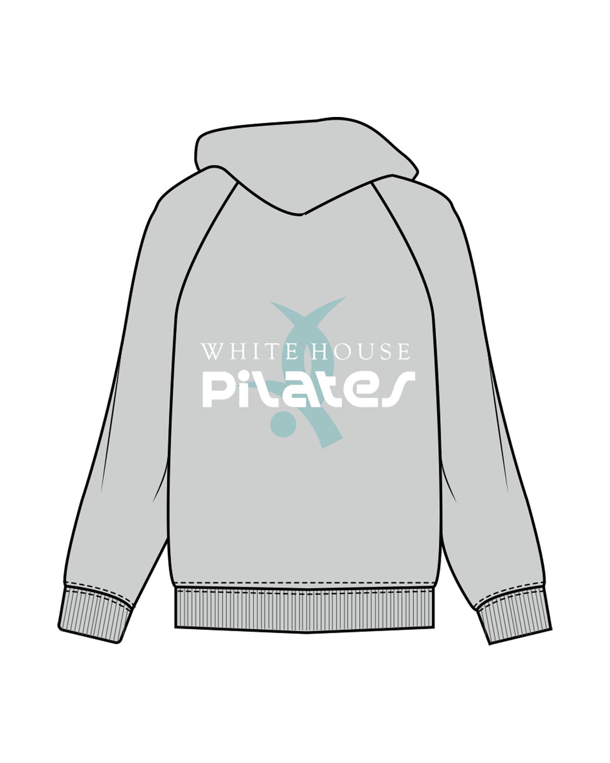 The Womens Hoodie - Storm - White House - Left Chest & Left Wrist - Back Stacked - Printed - Full Color