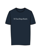 The Womens Tee - Navy - UCSD Health - Center Chest & Full Back "FLUENT" - White