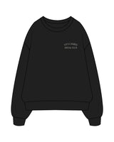 The Mens Crewneck - Black - Viva Lagree - Left Chest Stacked & Back Stacked - Off White
