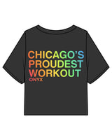 The Heavyweight Crop Tee - Washed Black - Onyx Fit - Center Chest & Center Back Stacked - Full Color