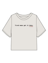 The Heavyweight Crop Tee - Washed Bone - Erabelle - Center Chest Stacked - Printed - Full Color