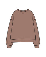 The Womens Crewneck - Clay - Core Collective - Center Chest & Back Neckline - Printed - Tone on Tone