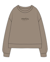 The Recycled Unisex Crewneck - Brown - Mantra - Center Chest Stacked - Embroidered - Tone on Tone