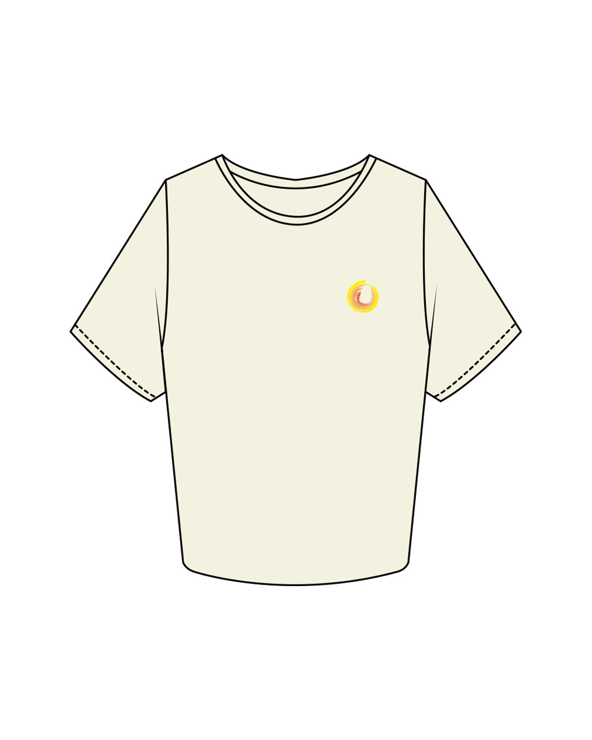 The Crop Tee - Butter - Scorch Fitness - Left chest & Back Bottom Right - Embroidered - Full Color