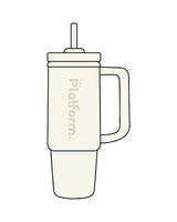 The Tumbler Cup - Off White - The Platform Studio - Center Body - Printed - Tone on Tone