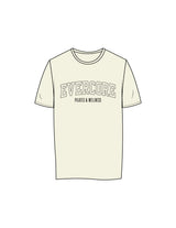 The Womens Tee - Butter - EVERCORE - Center Chest Stacked - Printed - Black