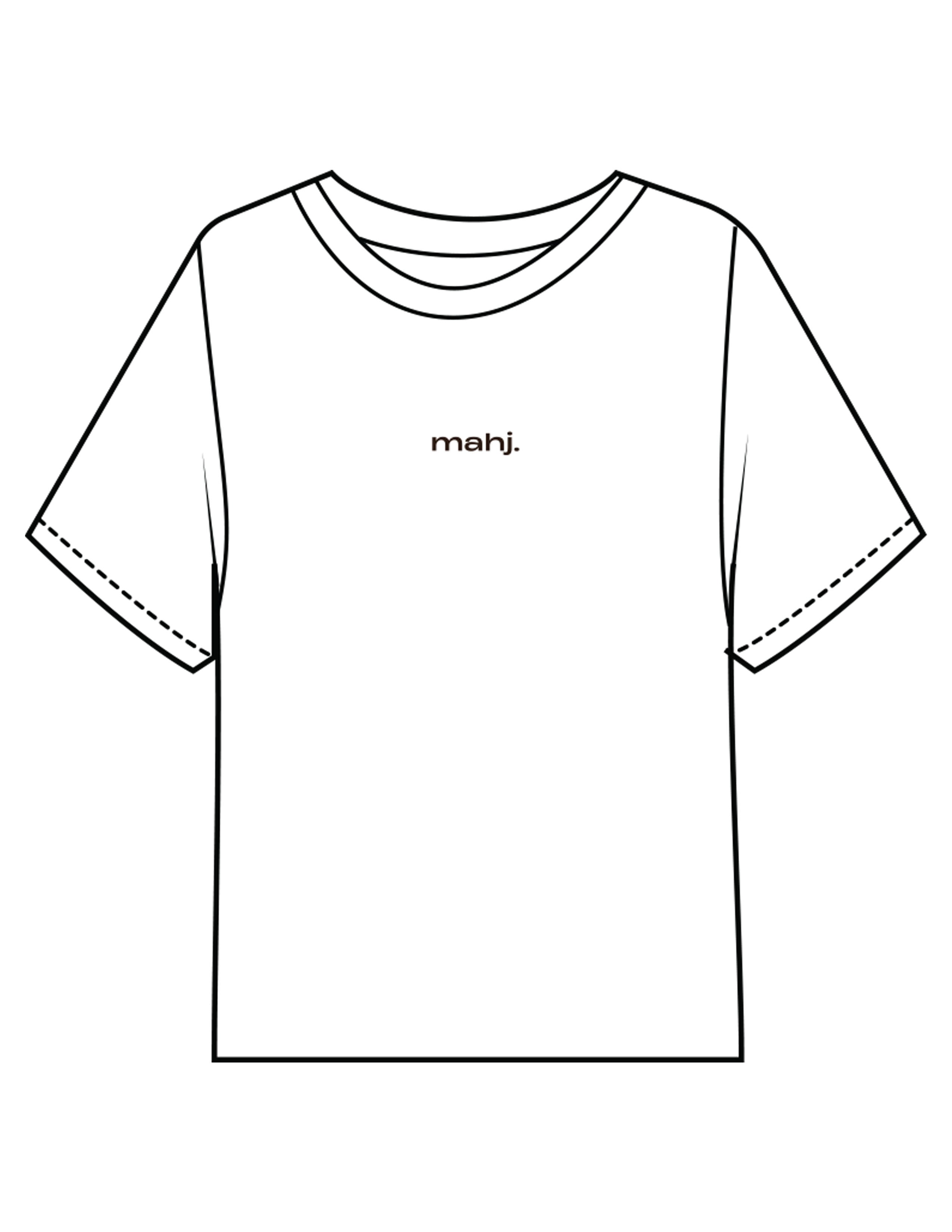 The Midweight Crop Tee - White - Barnes. The Label - Center Chest & Back Stars - Printed - Full Color
