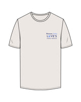 The Mens Tee - Bone - LLR - Left Chest Stacked - Printed - Full Color