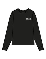 THE MENS HEAVYWEIGHT LONG SLEEVE - Black - Studio 205 - Left Chest "LAGREE" & Back Neckline - Printed - White