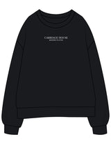 The Mens Classic Crewneck - Navy - Carriage House - Center Chest Stacked - Embroidered - White