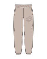 The Womens Sweatpants - Bone - Newport Peach - Left Thigh - Tone on Tone