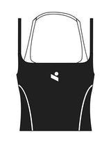 The Piped Tank - Black - Onyx Fit - Center Chest & Center Back - Printed - White