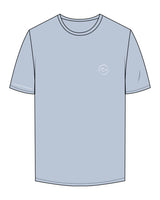 The Mens Tee - Powder - Coastal Movement - Left Chest - Right Sleeve - White Printed