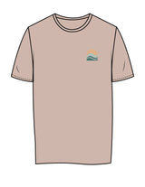 The Womens Tee - Mushroom - The Cove - Left Chest - Back Center Stacked - Printed - Full Color