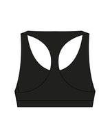 The Racer Bra - Black - Studio 205 - Center Chest - Printed - White