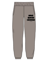 The Mens Sweatpants - Washed Gray - Anthem Church - Left Leg Stacked - Black