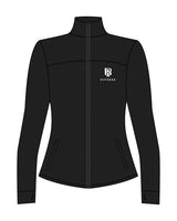 The Womens Zip Jacket - Black - IR Fit - Left Chest - Printed - White