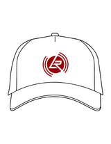 The 5 Panel Trucker Hat - White - Lagree Red - Center Crown - Printed - Red