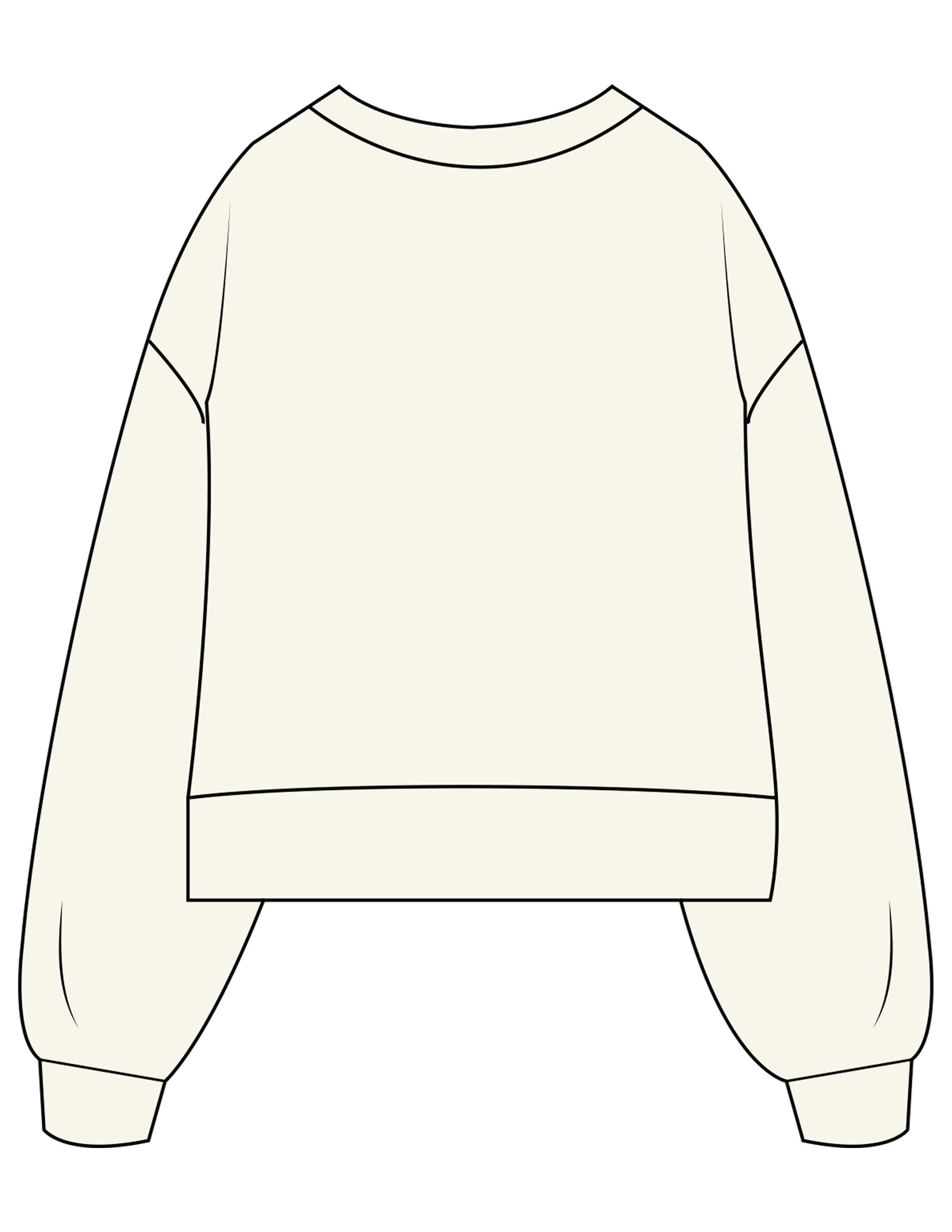 The Womens Heavyweight Crop - Off White - Peach F.L - Center Chest Stacked - Printed - Tone on Tone