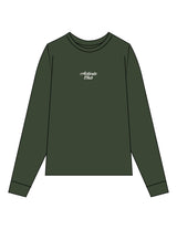 The Unisex Midweight Long Sleeve - Hemp - Activate House - Center Chest Stacked - Printed - Off White
